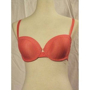 DKNY Balconette T-Shirt Underwire Bra #452047 Coral 34D NEW
